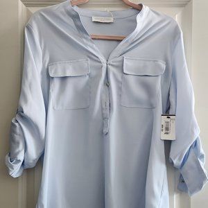 Women light blue dress top